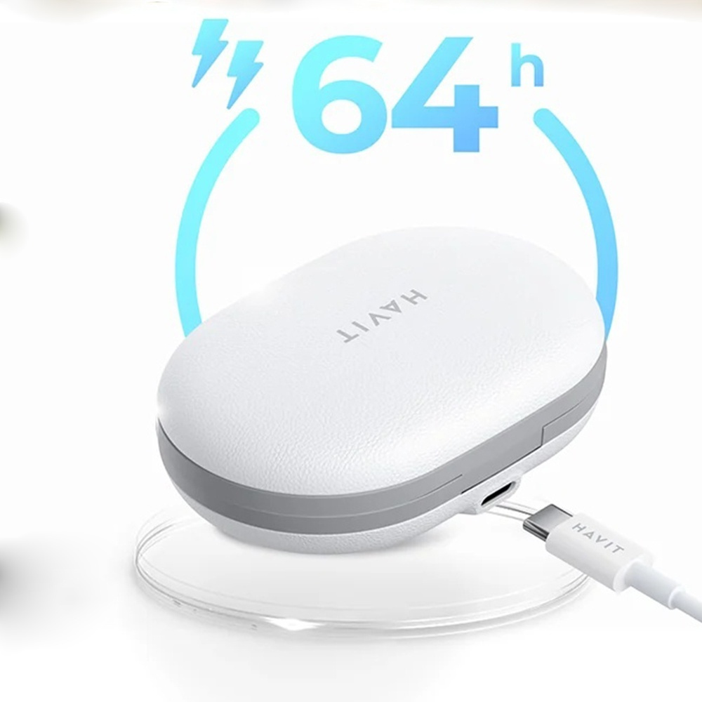 Havit OWS915 Open Ear Bluetooth Handsfree Ακουστικά με Αντοχή στον Ιδρώτα και Θήκη Φόρτισης Λευκά - Image 5
