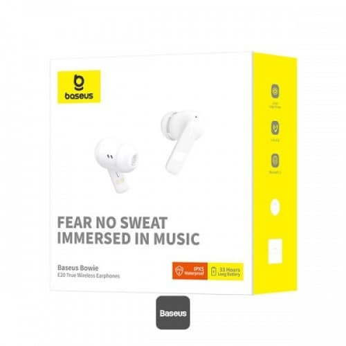 Baseus Bowie E20 In-ear Bluetooth Handsfree Ακουστικά με Αντοχή στον Ιδρώτα και Θήκη Φόρτισης Λευκά - Image 9