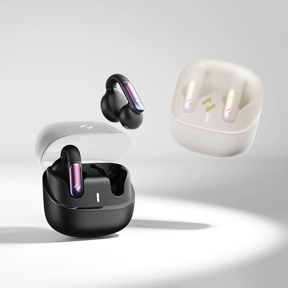 Havit TW980 Open Ear Bluetooth Handsfree Ακουστικά με Αντοχή στον Ιδρώτα και Θήκη Φόρτισης Μπεζ - Image 5