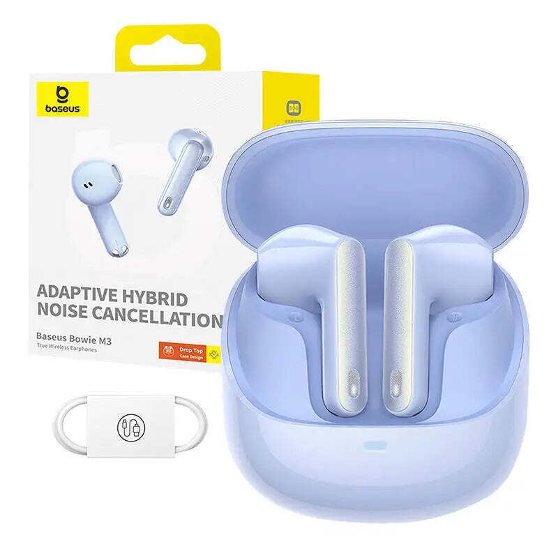 Baseus Bowie M3 Earbud Bluetooth Handsfree Ακουστικά με Θήκη Φόρτισης Μπλε - Image 5