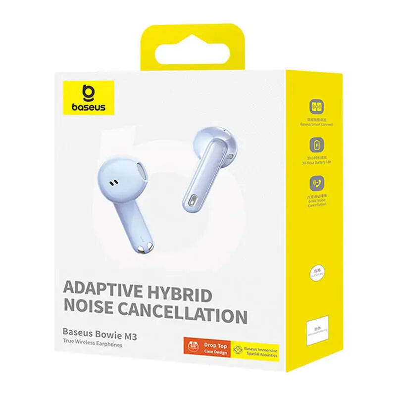 Baseus Bowie M3 Earbud Bluetooth Handsfree Ακουστικά με Θήκη Φόρτισης Μπλε - Image 9