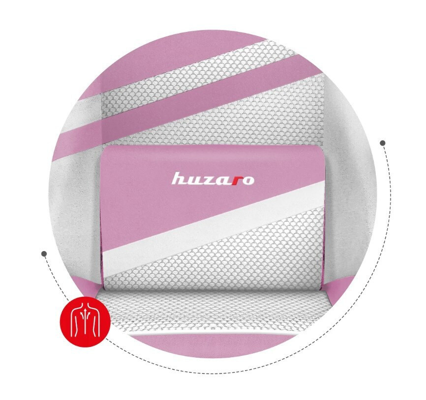 Huzaro Force 4.4 Mesh Καρέκλα Gaming Δερματίνης με Ρυθμιζόμενα Μπράτσα Ροζ - Image 2