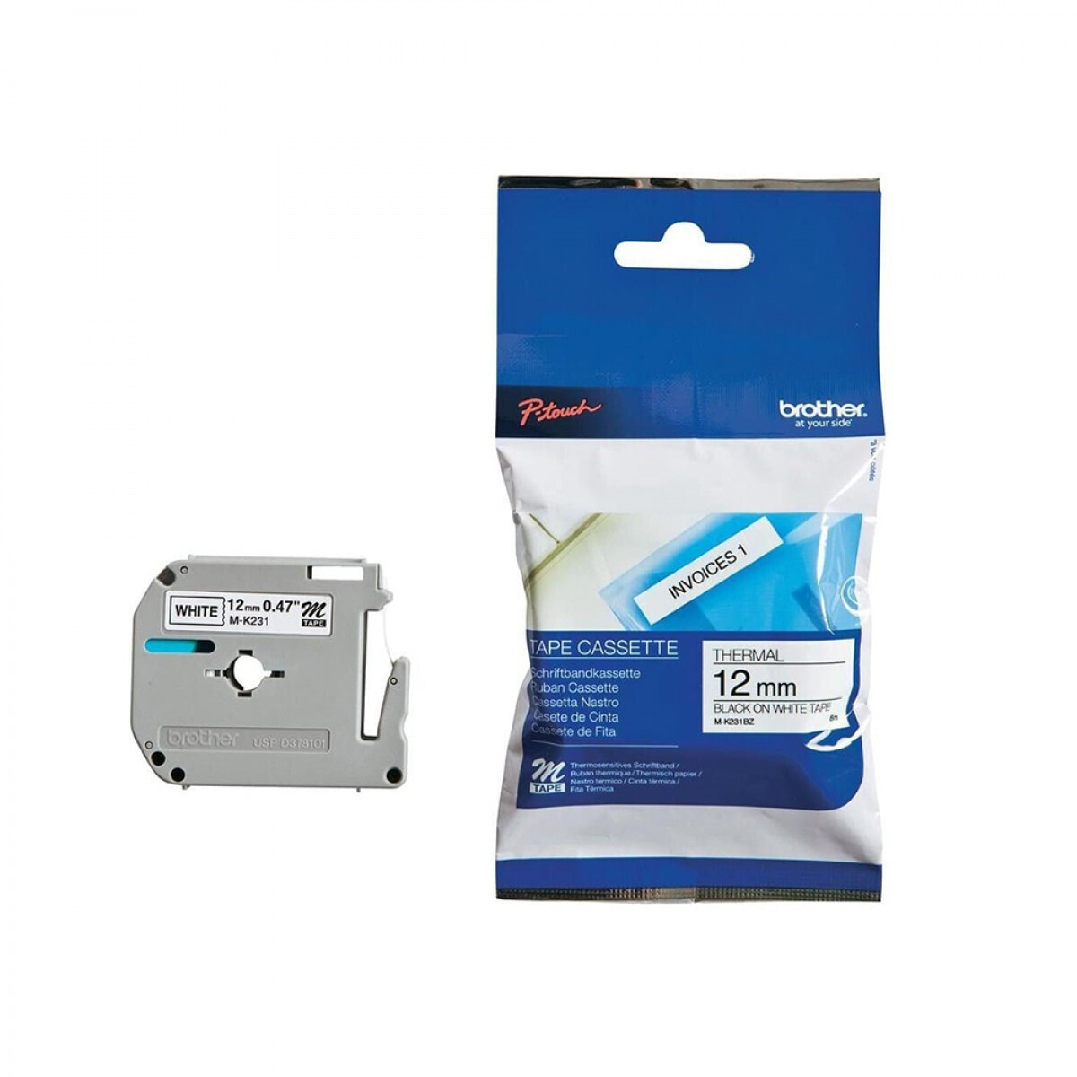 Brother P-Touch Ταινία Ετικετογράφου σε Μαύρο Χρώμα M-K231BZ - Image 2