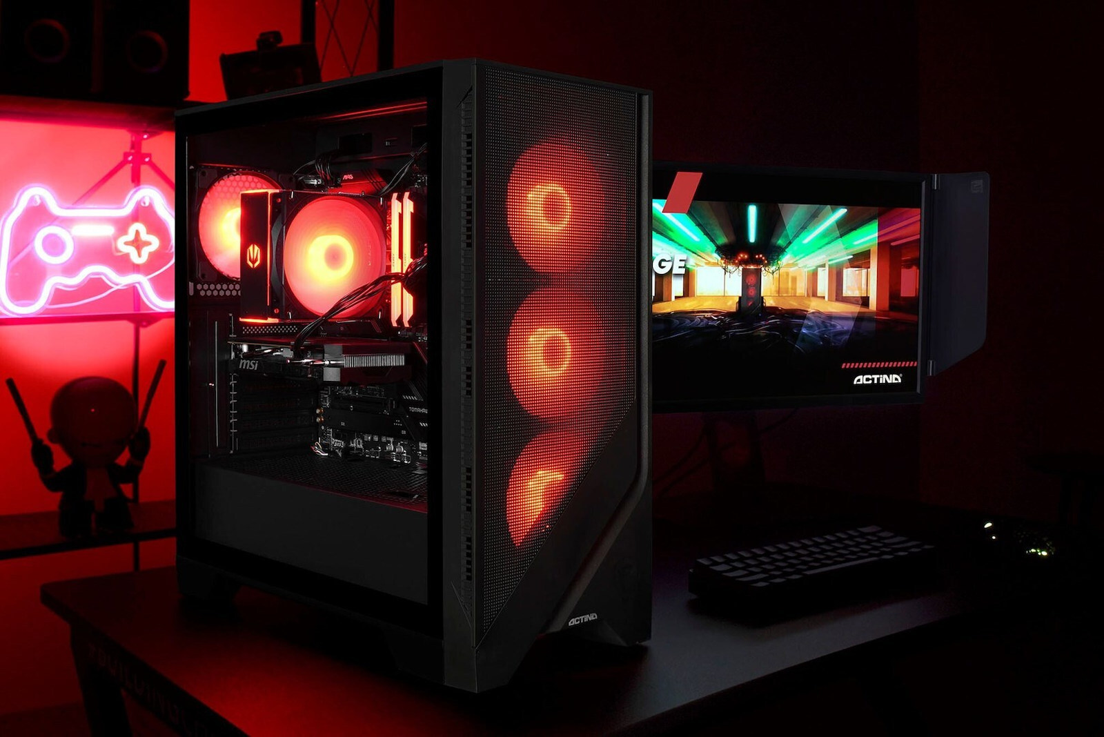 Actina Gaming Desktop PC (Ryzen 5-7500F/32GB DDR5/1TB SSD/Radeon RX 7700 XT/No OS) - Image 2