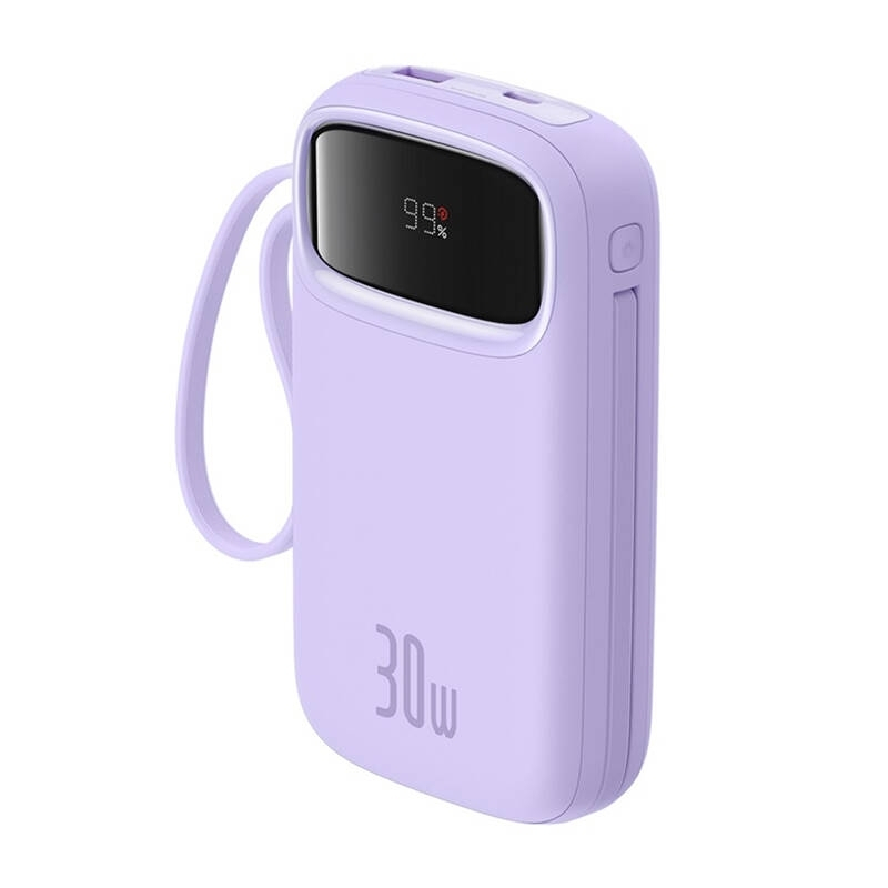 Baseus QPow 2 Power Bank 20000mAh 30W με Θύρα USB-A και 2 Θύρες USB-C Μωβ - Image 9