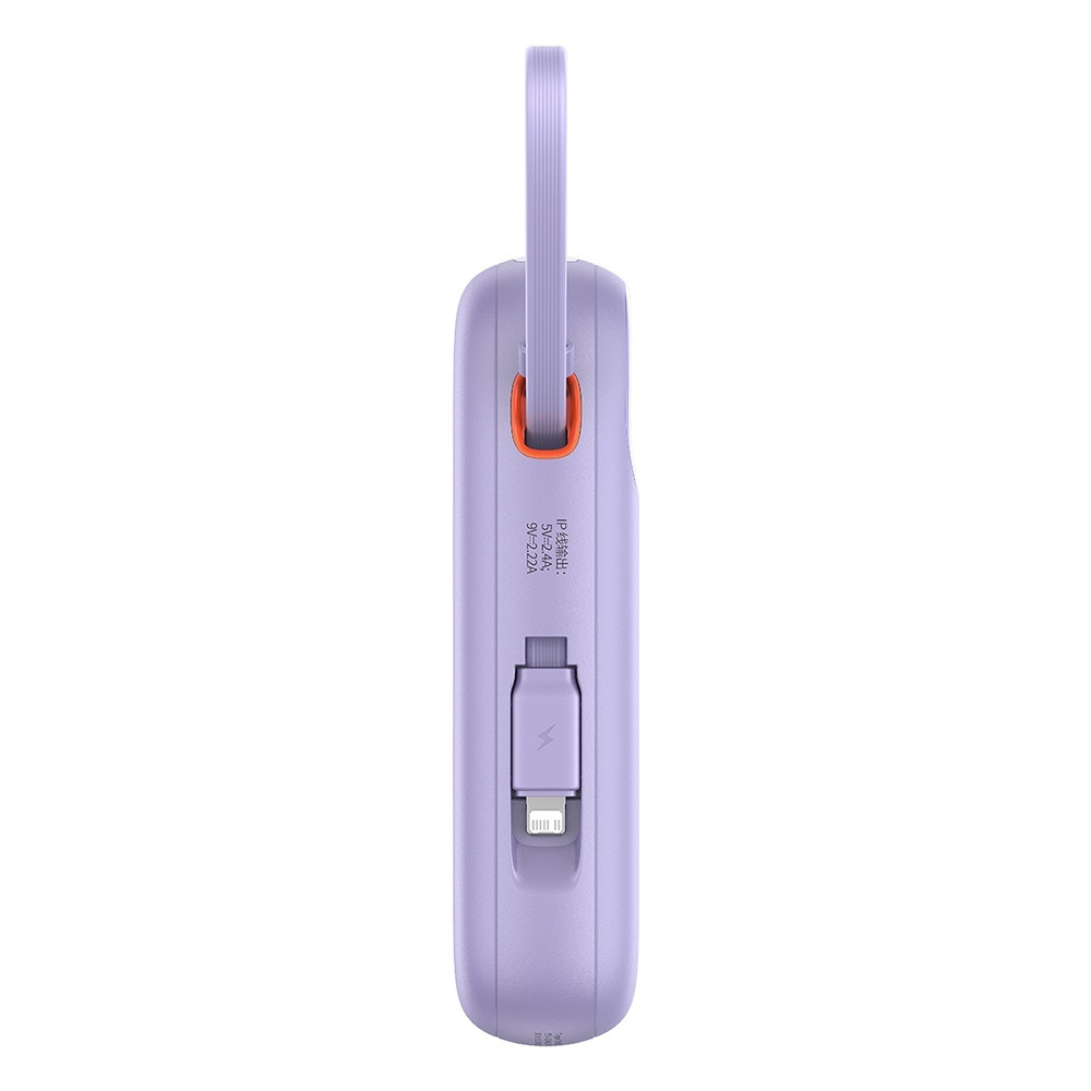 Baseus QPow 2 Power Bank 20000mAh 30W με Θύρα USB-A και 2 Θύρες USB-C Μωβ - Image 4