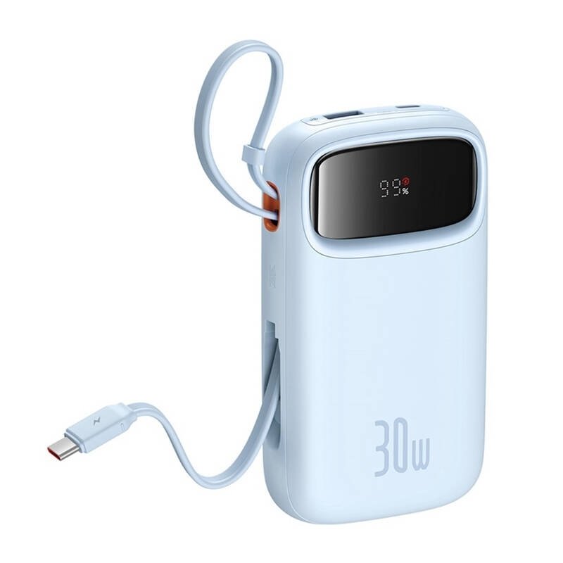 Baseus QPow2 Power Bank 20000mAh 30W με Θύρα USB-A και 2 Θύρες USB-C Μπλε - Image 4