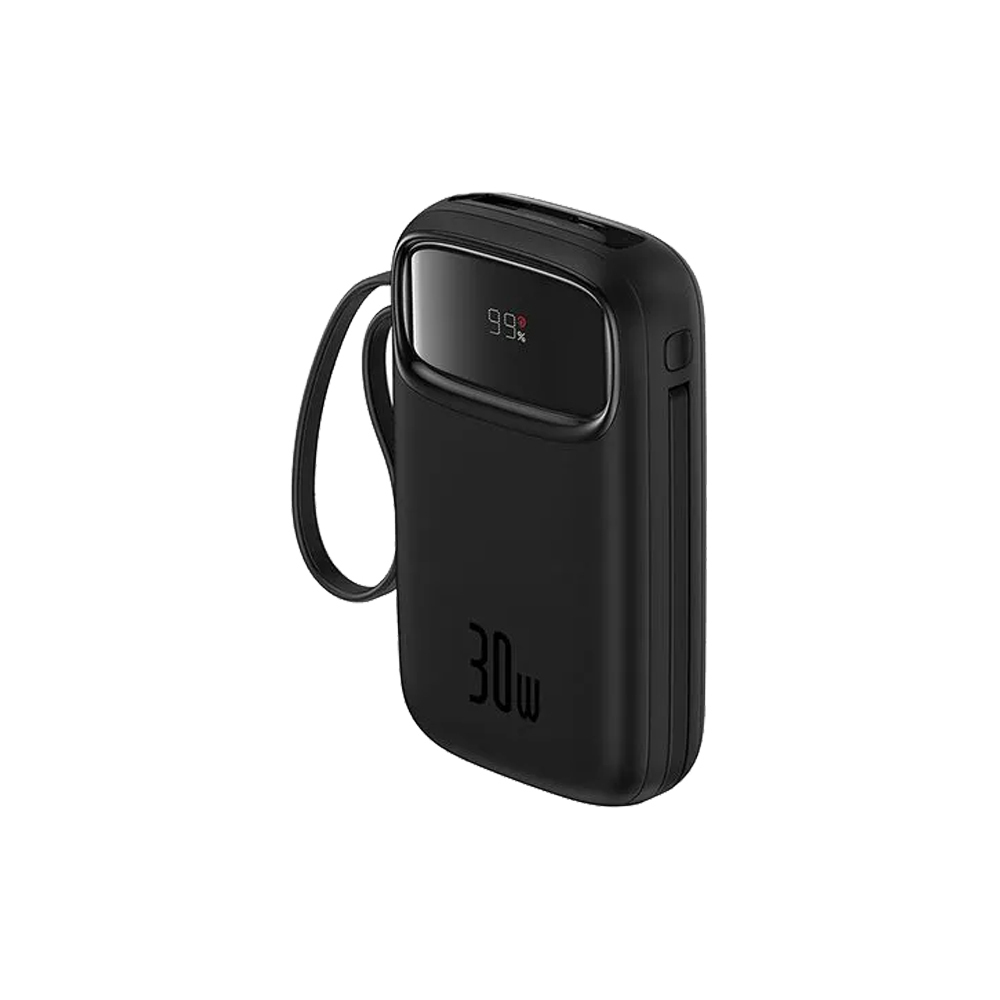 Baseus QPow 2 Power Bank 10000mAh 30W με Θύρα USB-A και Θύρα USB-C Μαύρο - Image 3