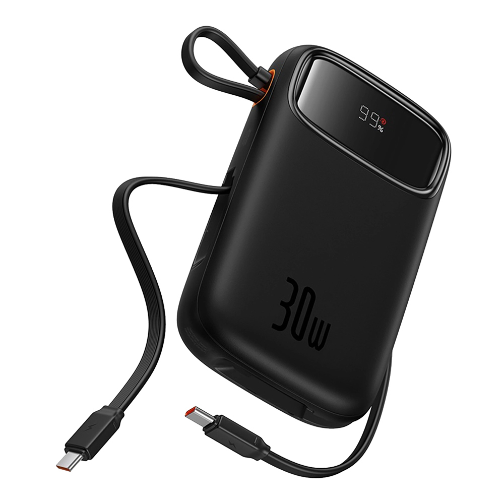 Baseus QPow 2 Power Bank 10000mAh 30W με Θύρα USB-A και Θύρα USB-C Μαύρο - Image 4