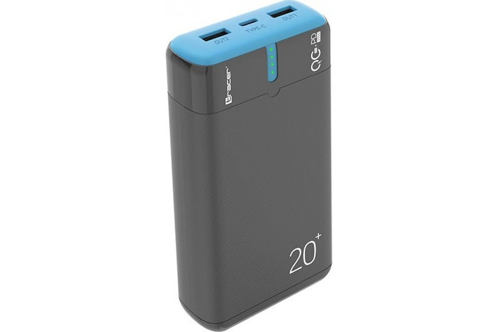 Tracer EnerGen Power Bank 20000mAh 22.5W με 2 Θύρες USB-A και Θύρα USB-C Power Delivery / Quick Charge 3.0 Gray Blue - Image 3