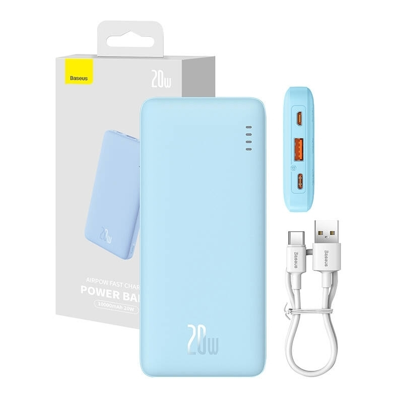 Baseus Airpow Power Bank 10000mAh 20W με Θύρα USB-A και Θύρα USB-C Power Delivery Μπλε - Image 10