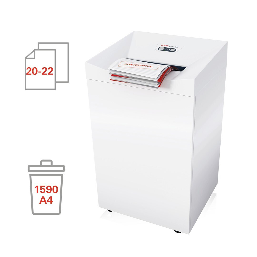 HSM Καταστροφέας Εγγράφων Cross Cut 22 Φύλλων με Κάδο 130lt - Image 5