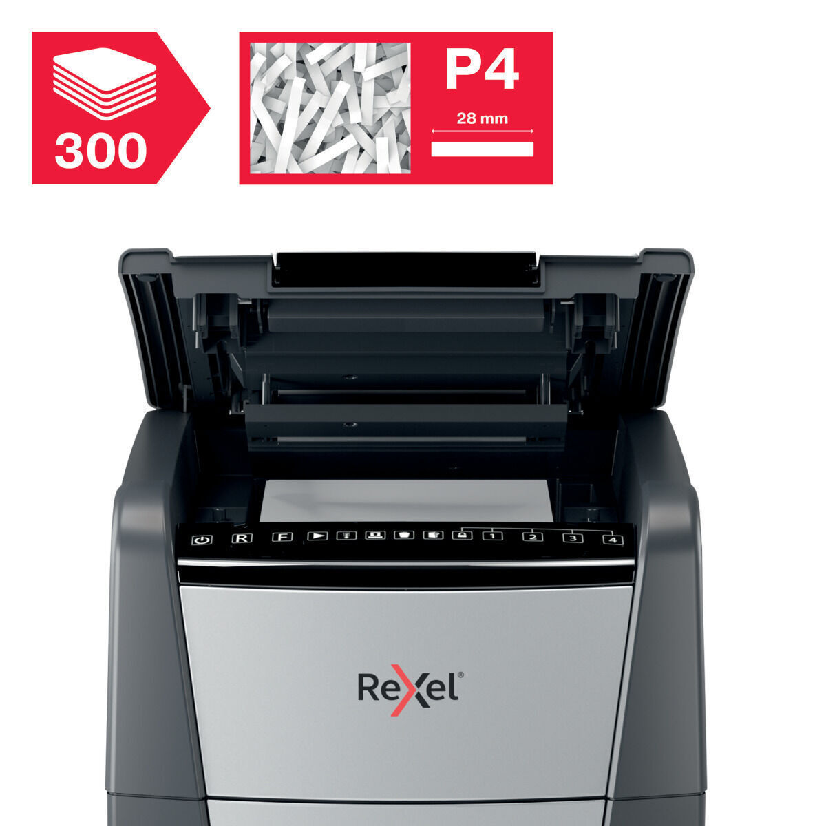 Rexel Καταστροφέας Εγγράφων AutoFeed+ 300X Cross Cut 10 Φύλλων με Κάδο 60lt - Image 5