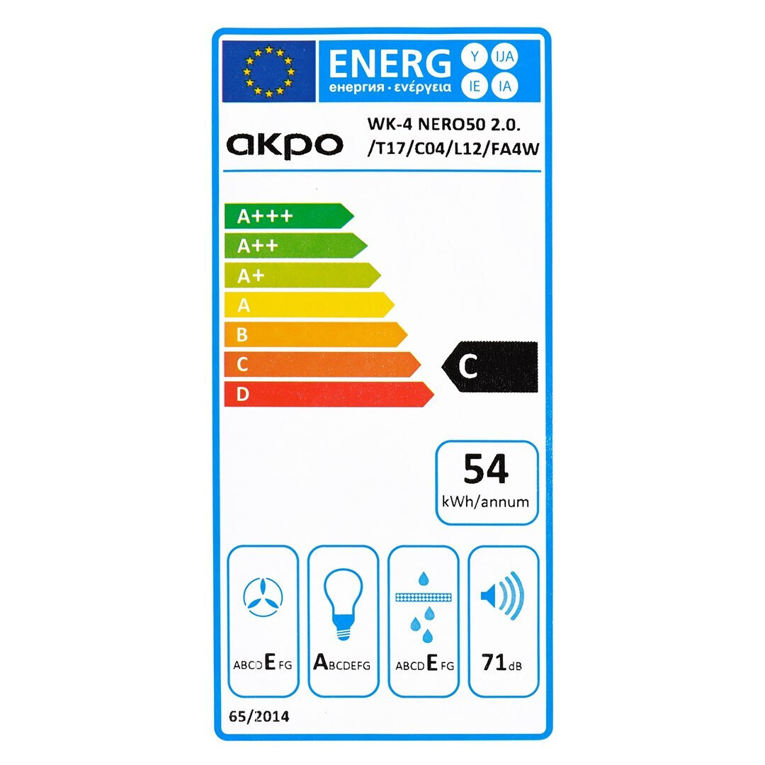 Akpo Wk-4 Καμινάδα 90cm Μαύρη - Image 3