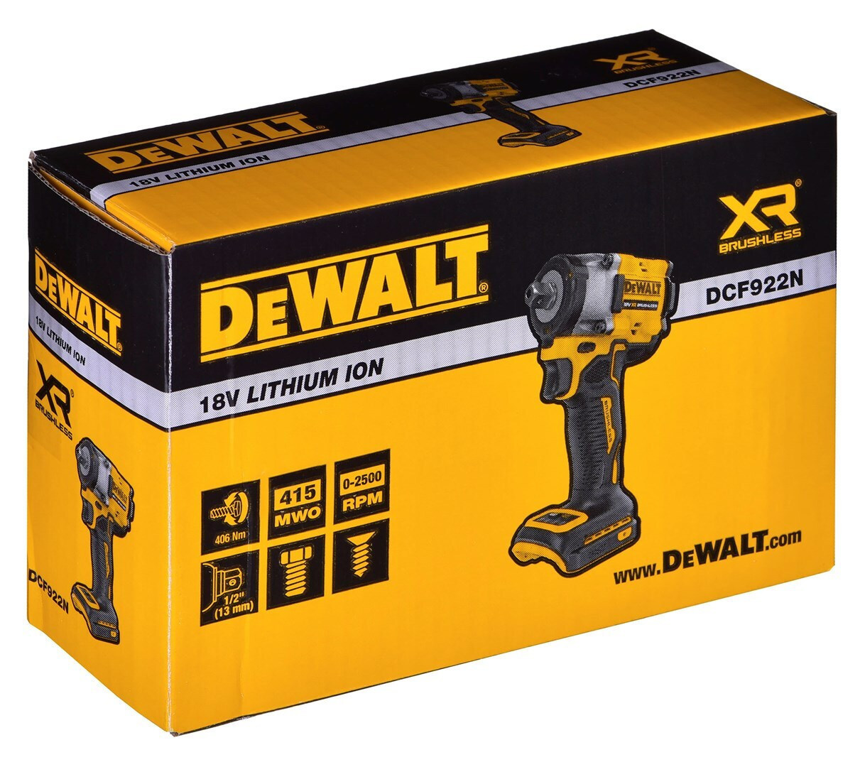 Dewalt DCF922N Brushless Μπουλονόκλειδο Μπαταρίας 18V Solo με Υποδοχή 1/2" - Image 9