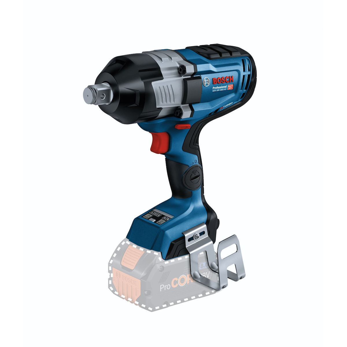 Bosch GDS 18V-1600 HC Professional Brushless Μπουλονόκλειδο 18V Solo με Υποδοχή 3/4" - Image 4