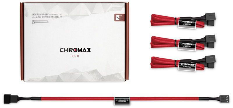 Noctua 4-Pin pwm - 4-Pin pwm Cable 0.3m Κόκκινο (NA-SEC1.RED) - Image 5