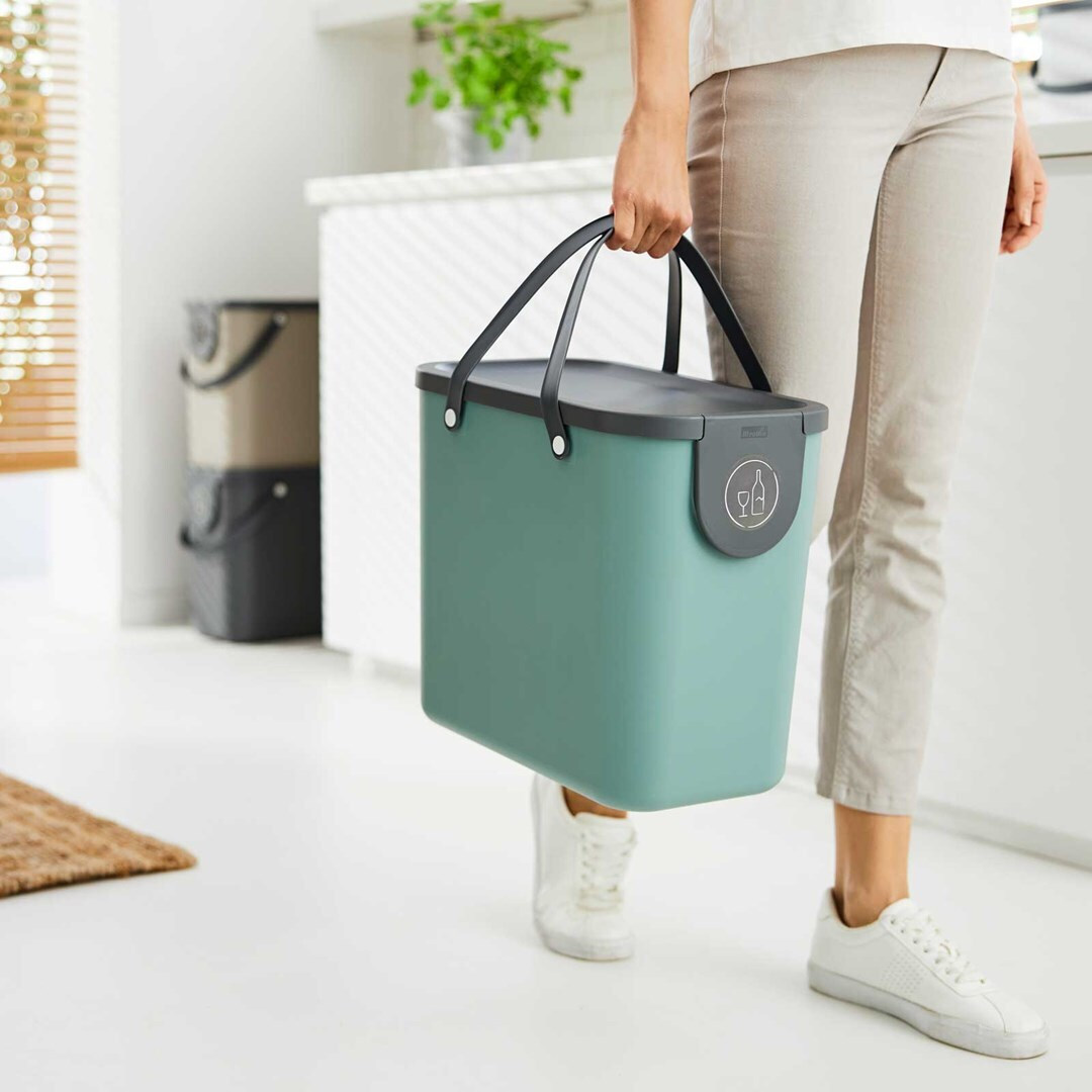 Rotho Babydesign Πλαστικό Καλάθι Αχρήστων 25lt Πράσινο 23.5x34x40cm - Image 3