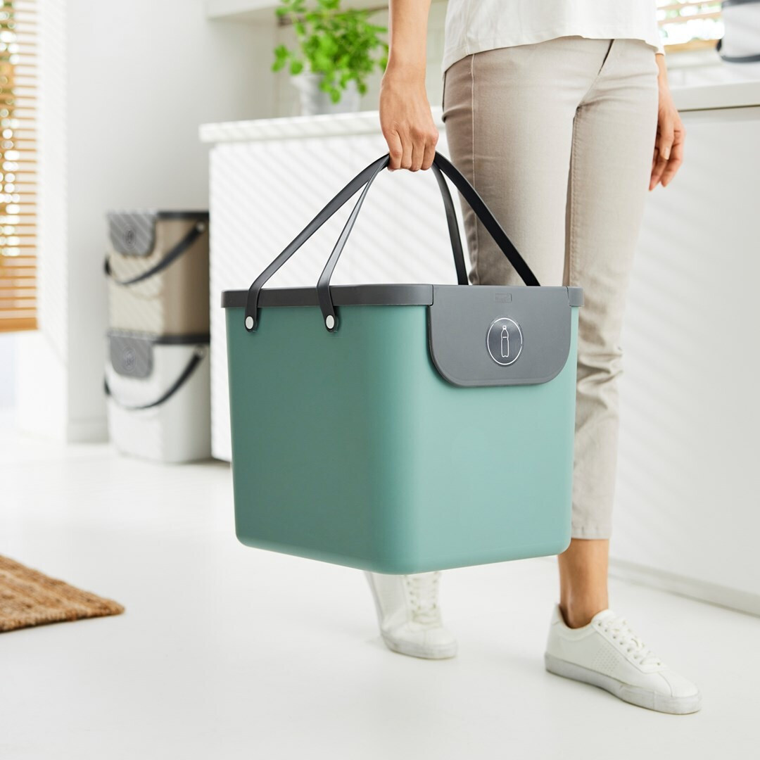 Rotho Babydesign Πλαστικό Καλάθι Αχρήστων 40lt Πράσινο 35.5x33.9x39.8cm - Image 3