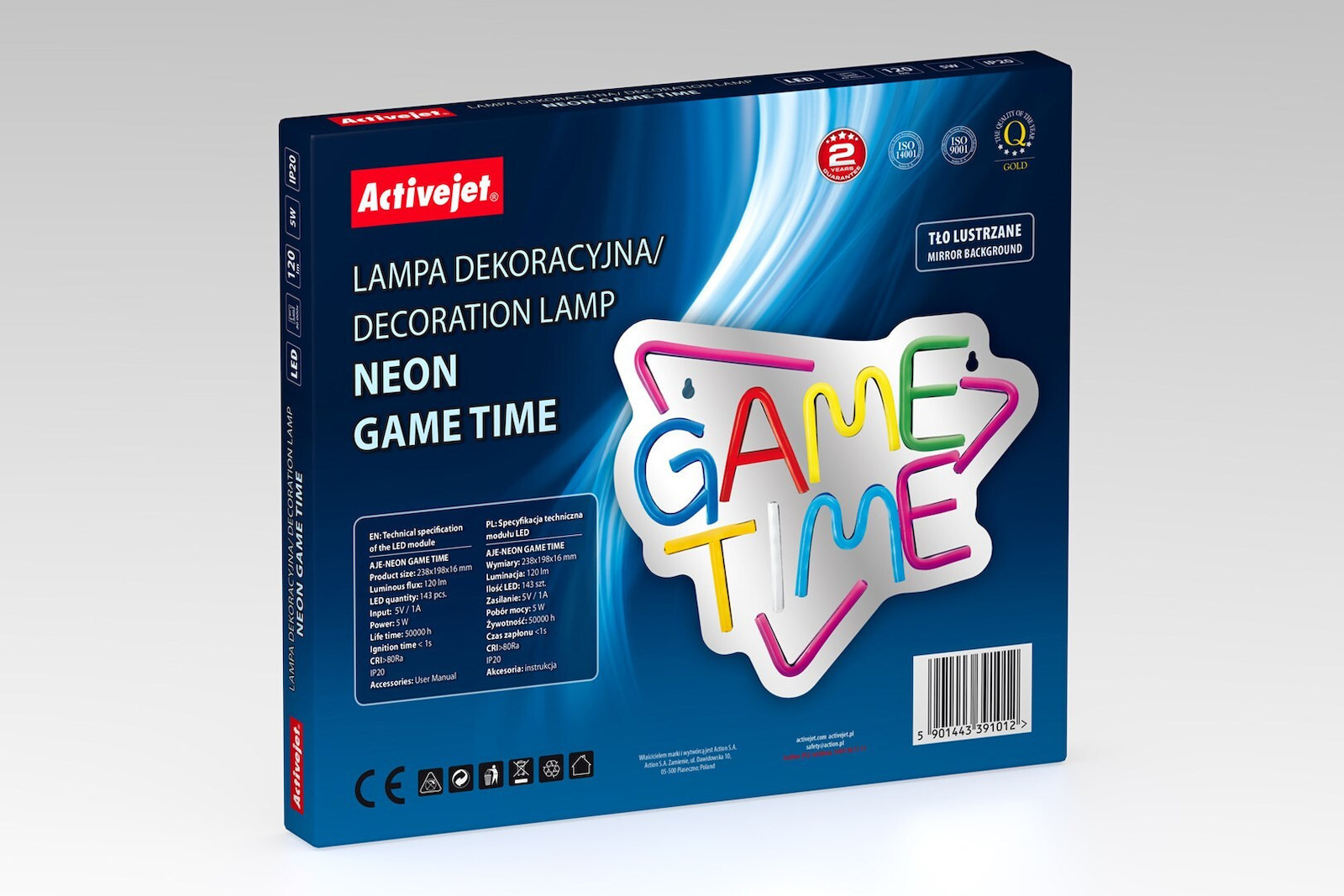 Active Jet Neon Διακοσμητικό Φωτιστικό LED 23.8εκ. AJE-NEON GAME TIME - Image 2