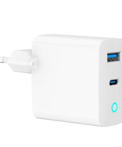 Alternative view of Gembird Φορτιστής Χωρίς Καλώδιο GaN με Θύρα USB-A και Θύρα USB-C 65W Power Delivery / Quick Charge 3.0 Λευκός (TA-UC-PDQC65L-W-01)