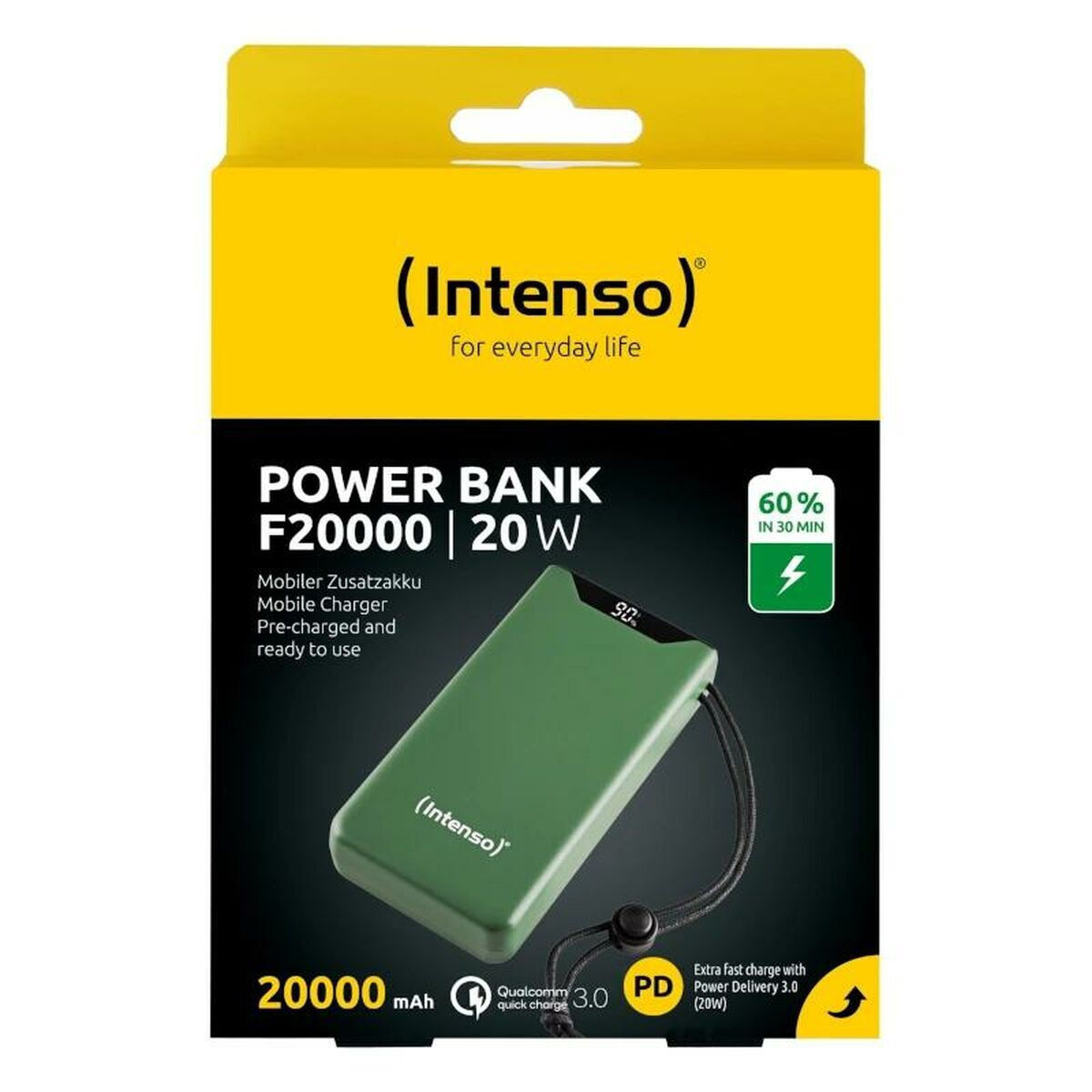 Intenso F20000 Power Bank 20000mAh με Θύρα USB-A και Θύρα USB-C Power Delivery / Quick Charge 3.0 Πράσινο - Image 3