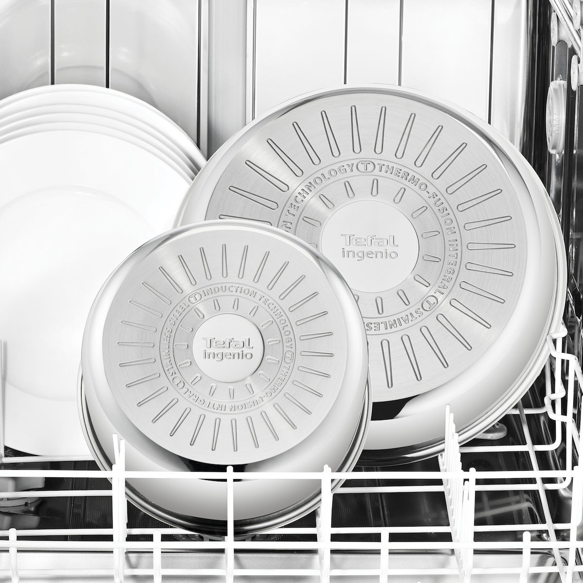 Tefal Ingenio Emotion Σετ Τηγάνια από Ανοξείδωτο Ατσάλι Silver με Αντικολλητική Επίστρωση 20τμχ - Image 3