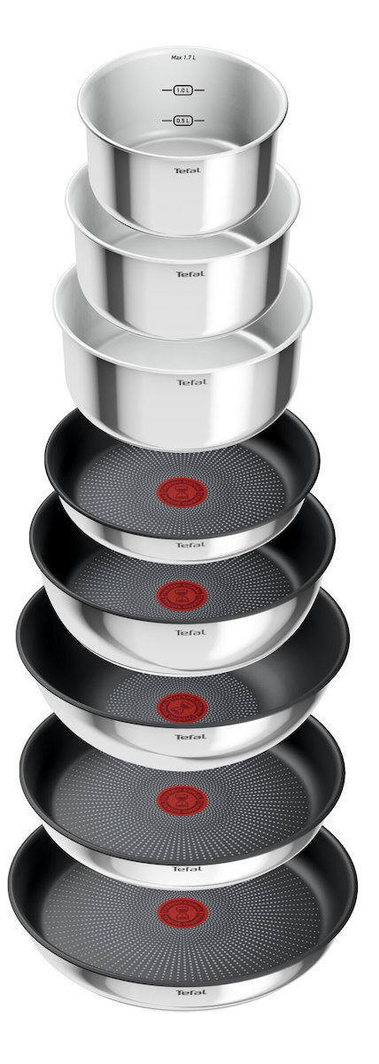 Tefal Ingenio Emotion Σετ Τηγάνια από Ανοξείδωτο Ατσάλι Silver με Αντικολλητική Επίστρωση 20τμχ - Image 8