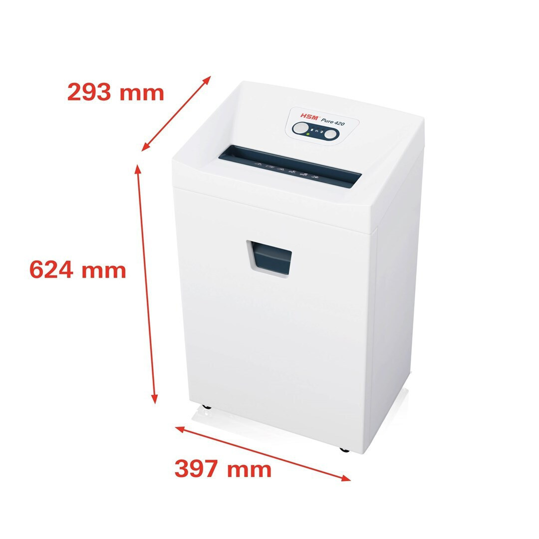 HSM Καταστροφέας Εγγράφων και CD Pure 420 4.5x30mm 15 Φύλλων με Κάδο 35lt - Image 4