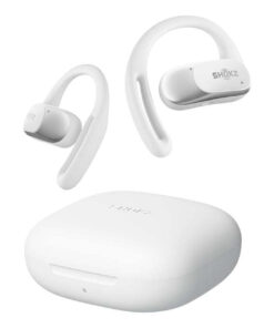 Shokz OpenFit Air Open Ear Bluetooth Handsfree Ακουστικά με Αντοχή στον Ιδρώτα και Θήκη Φόρτισης Λευκά