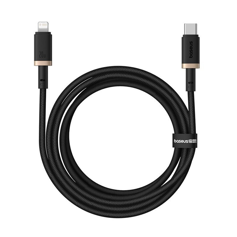 Baseus Dura Braided USB-C to Lightning Cable 20W Μαύρο 2m (P10377800U01-02)