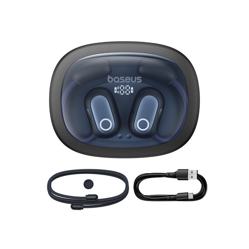 Baseus Eli Sport 1 PM20A Open Ear Bluetooth Handsfree Ακουστικά με Αντοχή στον Ιδρώτα και Θήκη Φόρτισης Cosmic Black - Image 2