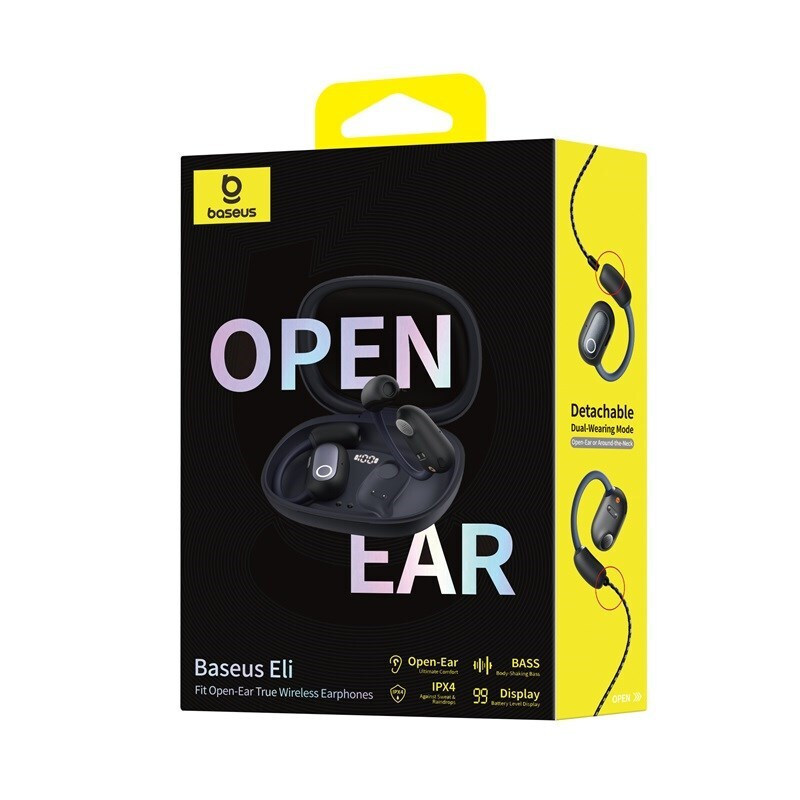 Baseus Eli Sport 1 PM20A Open Ear Bluetooth Handsfree Ακουστικά με Αντοχή στον Ιδρώτα και Θήκη Φόρτισης Cosmic Black - Image 10