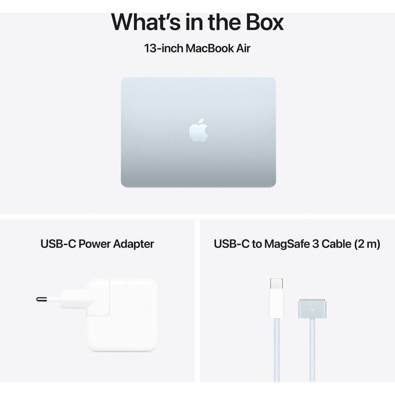 Apple MacBook Air 13.6" IPS Retina Display (M4-10‑core/16GB/512GB SSD/10-Core GPU) Sky Blue (International English Keyboard) - Image 3