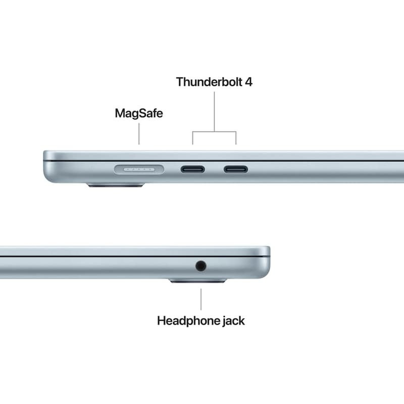 Apple MacBook Air 15.3" IPS Retina Display (M4-10‑core/16GB/256GB SSD/10-Core GPU) Sky Blue (International English Keyboard) - Image 9
