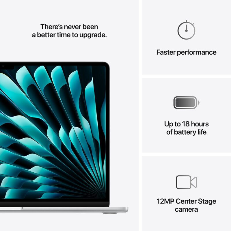 Apple MacBook Air 15.3" IPS Retina Display (M4-10‑core/24GB/512GB SSD/10-Core GPU) Silver (International English Keyboard) - Image 2