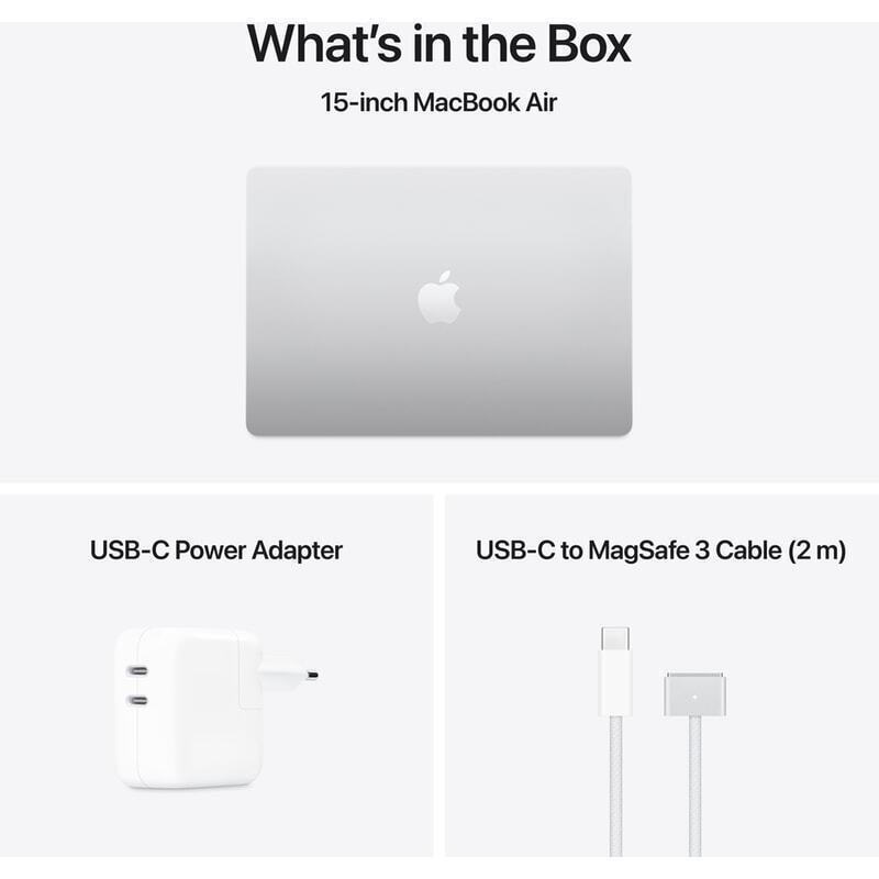 Apple MacBook Air 15.3" IPS Retina Display (M4-10‑core/24GB/512GB SSD/10-Core GPU) Silver (International English Keyboard) - Image 3