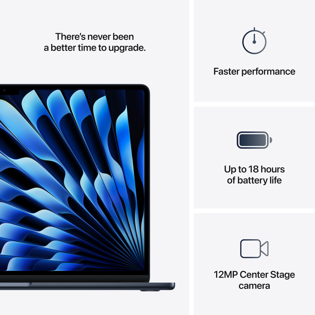 Apple MacBook Air 15.3" IPS Retina Display (M4-10‑core/16GB/512GB SSD/10-Core GPU) Midnight (International English Keyboard) - Image 2