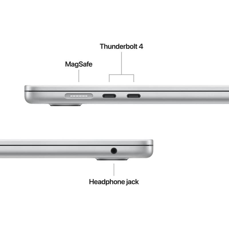 Apple MacBook Air 15.3" IPS Retina Display (M4-10‑core/16GB/256GB SSD/10-Core GPU) Silver (International English Keyboard) - Image 9
