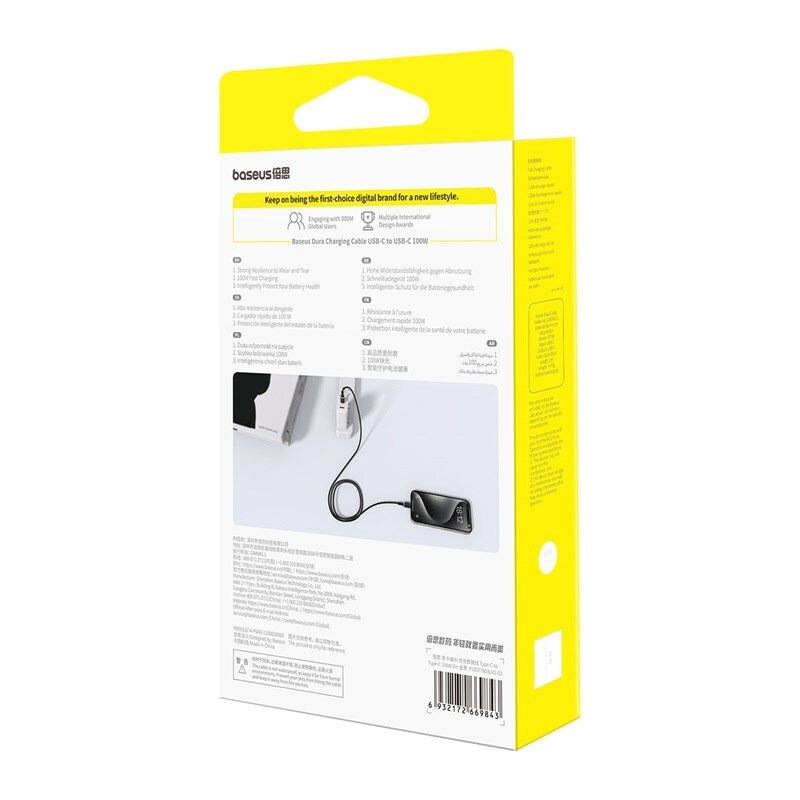 Baseus USB 2.0 USB-C male - USB-C 100W 1m (P10377803U01-00) - Image 7
