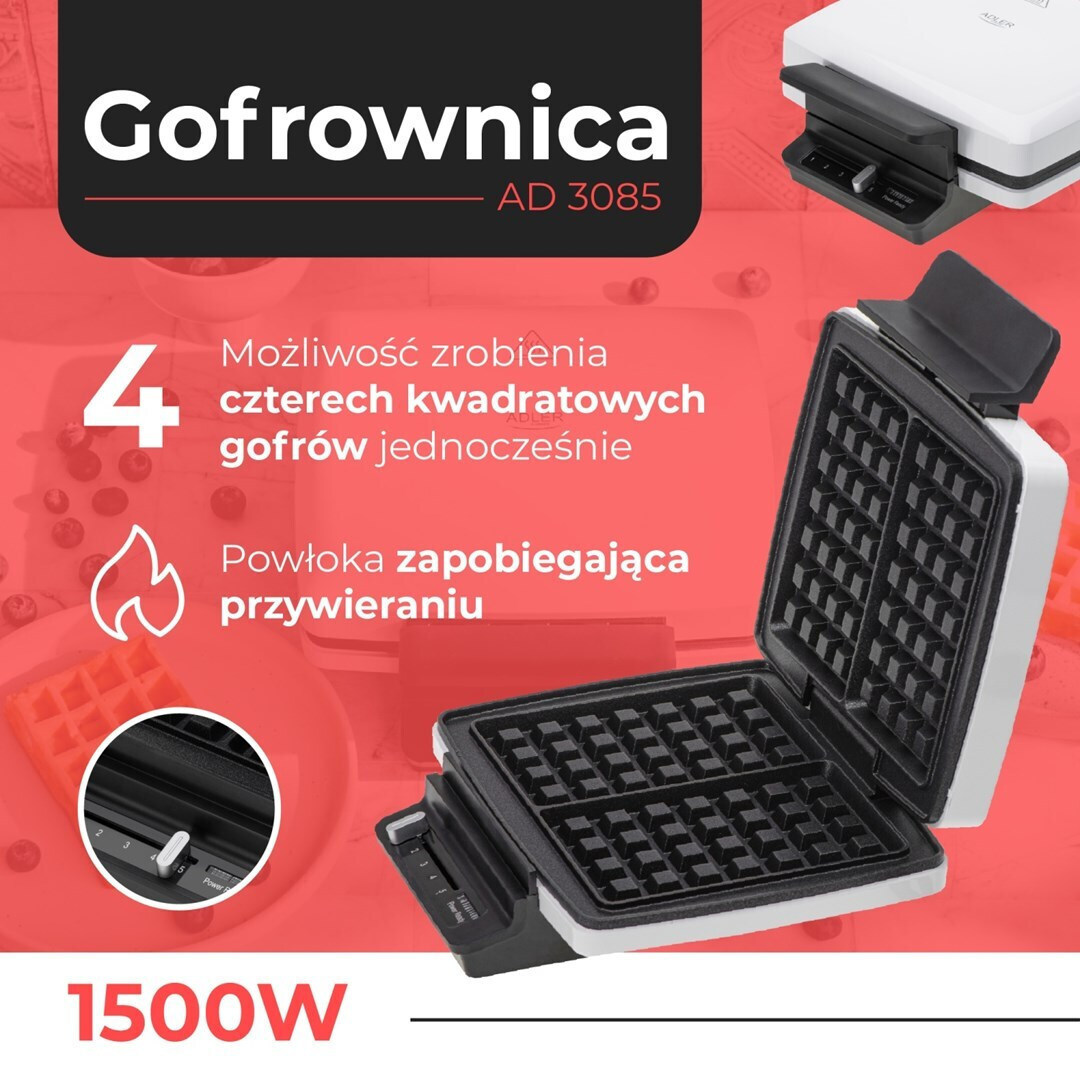 Adler AD 3085 1200W για 2 Τοστ Λευκή - Image 8