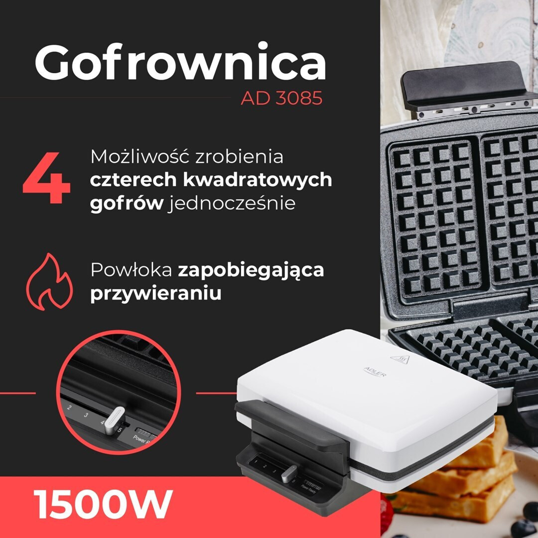 Adler AD 3085 1200W για 2 Τοστ Λευκή - Image 9