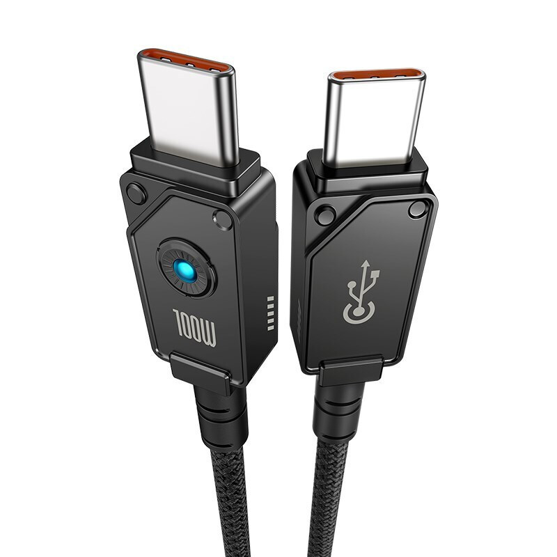 Baseus Unbreakable Braided USB 2.0 Cable USB-C male - USB-C 100W Μαύρο 2m (P10355800111-01) - Image 2