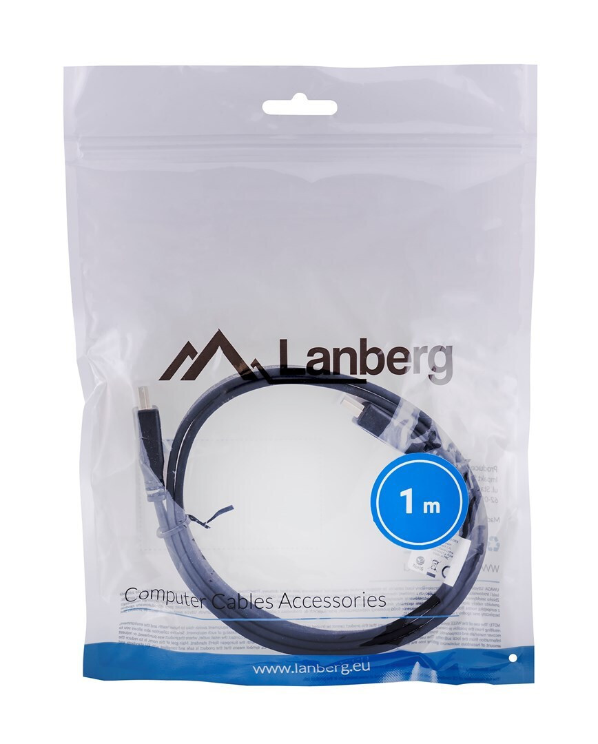 Lanberg HDMI 1.4 HDMI male - HDMI male 1m Μαύρο (CA-HDMI-21CU-0010-BK) - Image 5