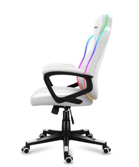 Huzaro Force 2.5 Υφασμάτινη Καρέκλα Gaming με RGB Φωτισμό Λευκή - Image 5