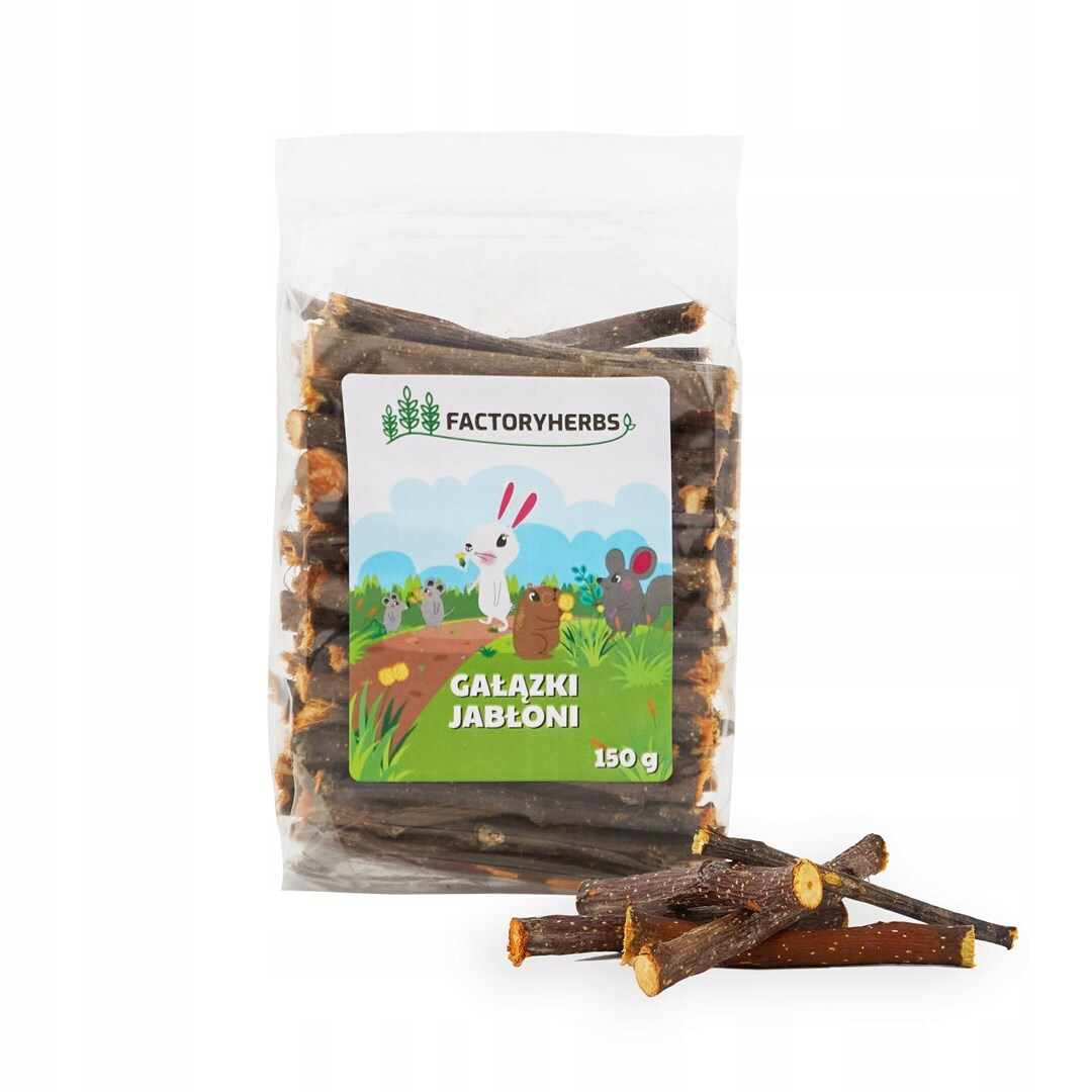 Factoryherbs Apple Tree Branches Treat Rodents Rabbits 150 G - Image 2