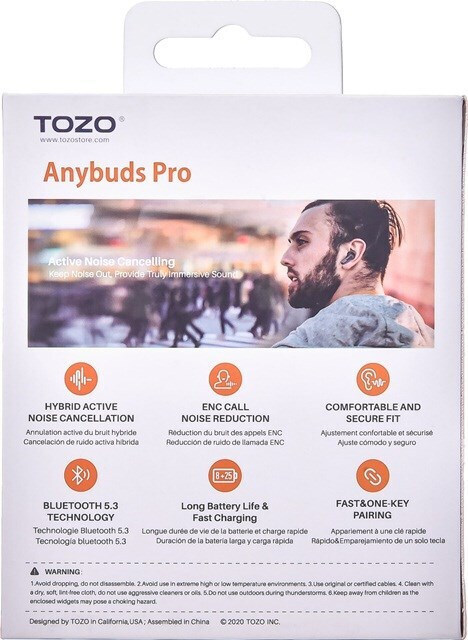 Tozo Anybuds Pro Μαύρα - Image 3