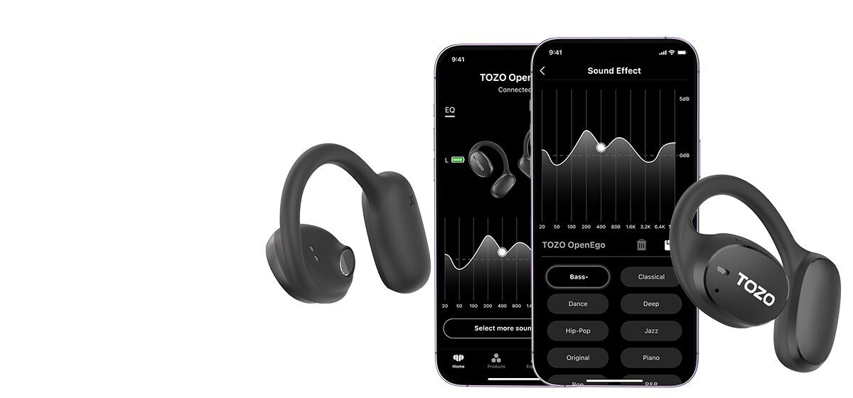 Tozo OpenEgo Open Ear Μαύρα - Image 5
