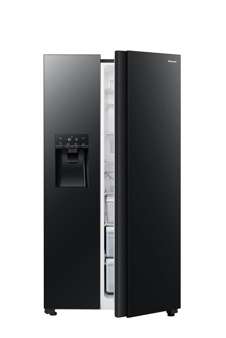 Hisense Ντουλάπα 556lt Total NoFrost Μαύρο RS694N4GBE