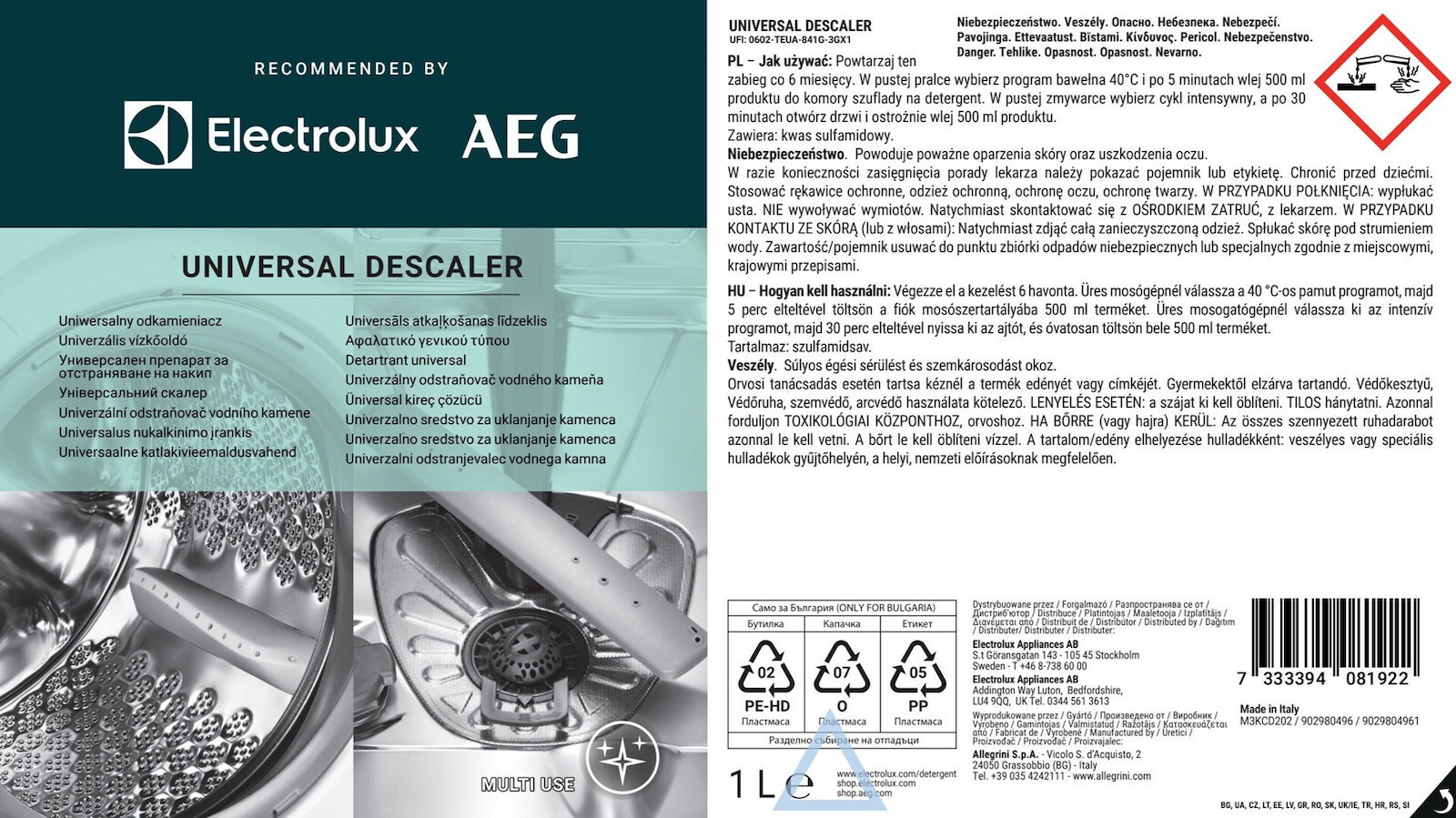 Universal Descaler Electrolux M3kcd202 - Image 2